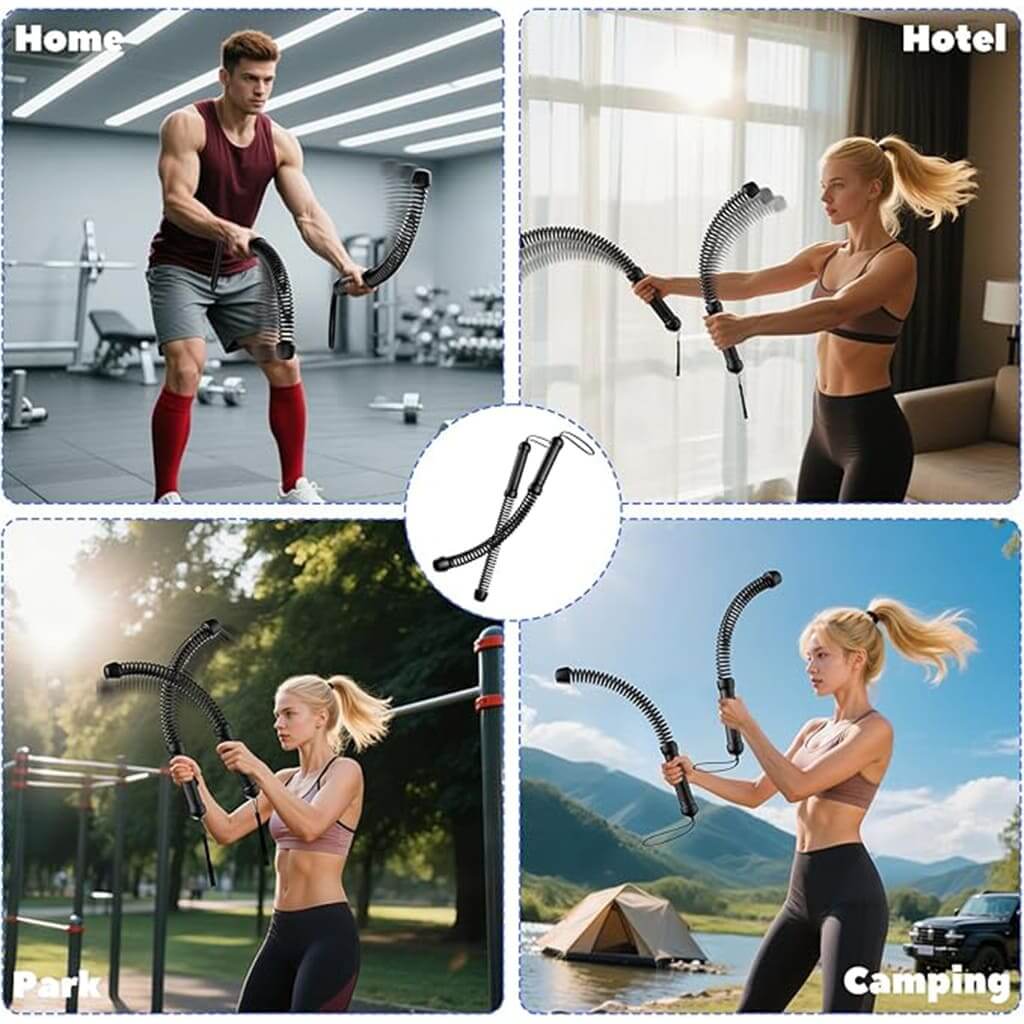 Arcticpure StormFlex battle rope solution for workouts at home, hotel, park, and camping.