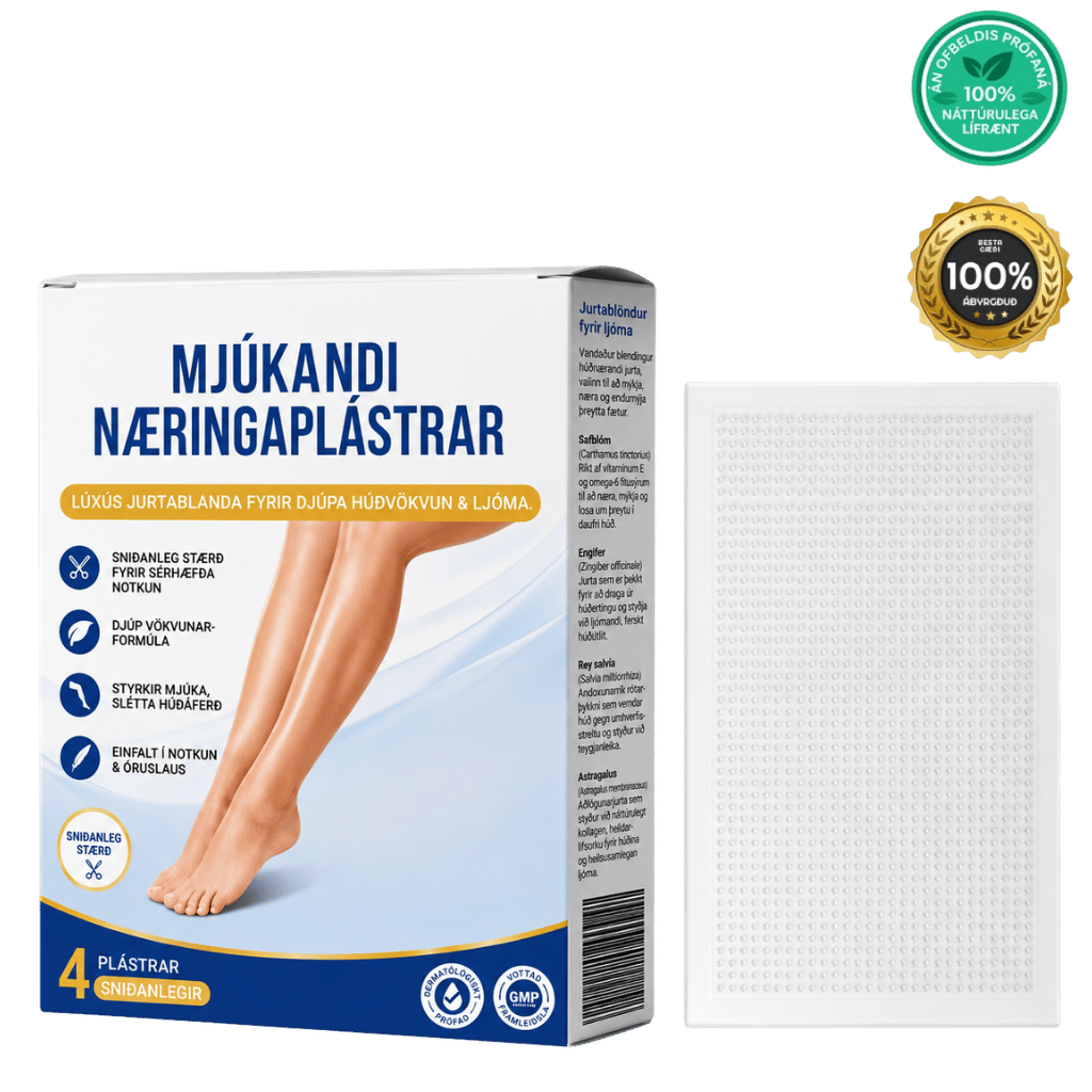 Ofurnærandi Plástur í pakkningunni, hentar til að næra húðina og veita raka.