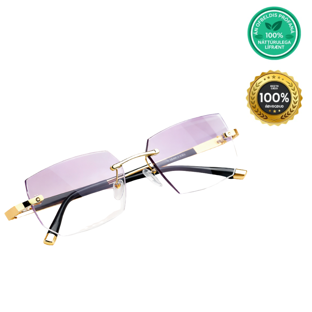 Ultra Restore gleraugu með glervegi, stílhreinu útliti og gylltu tenginu, fullkomið fyrir hversdagslegan stíl.