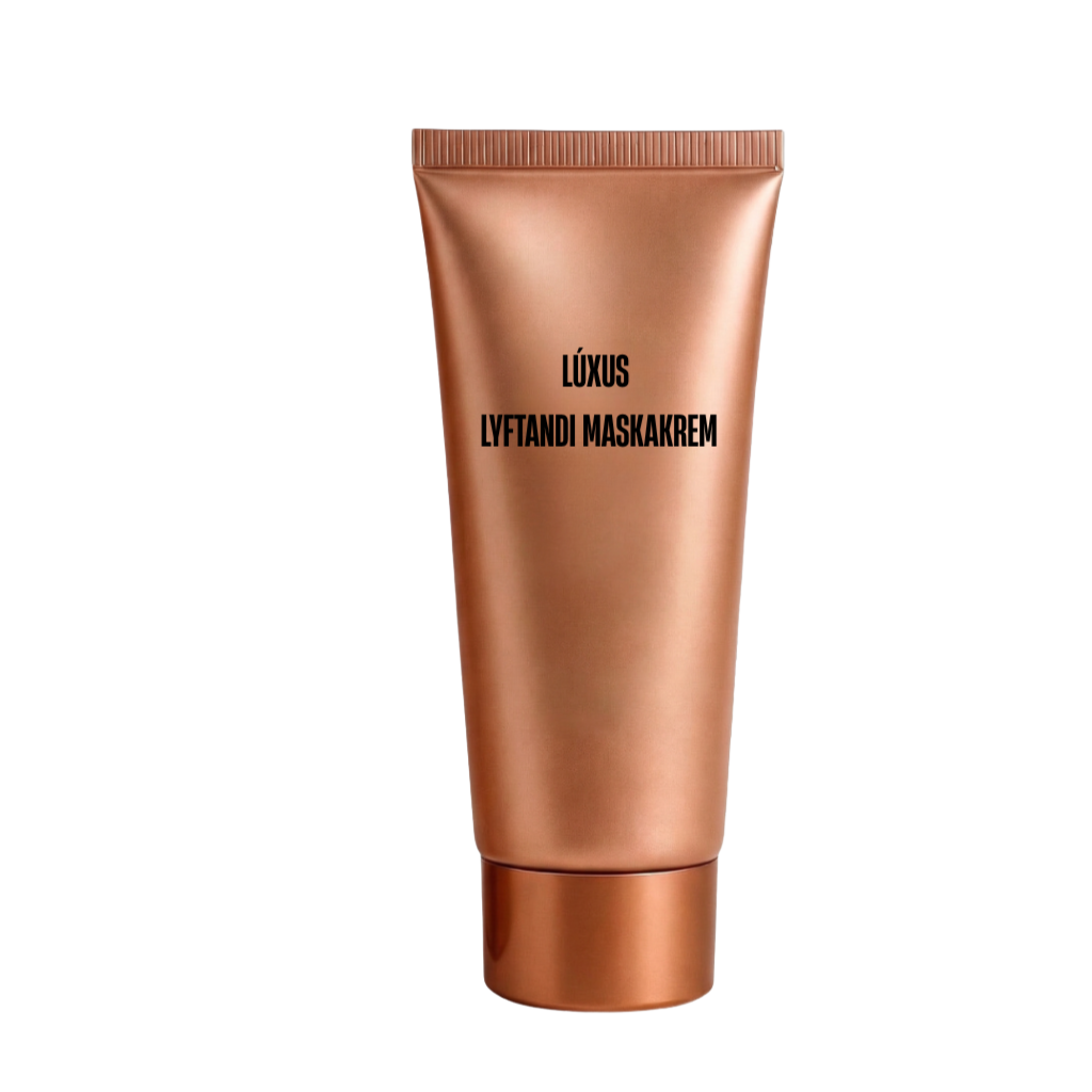 Lúxus lyftandi maskakrem in a bronze packaging for skin rejuvenation and brightness.