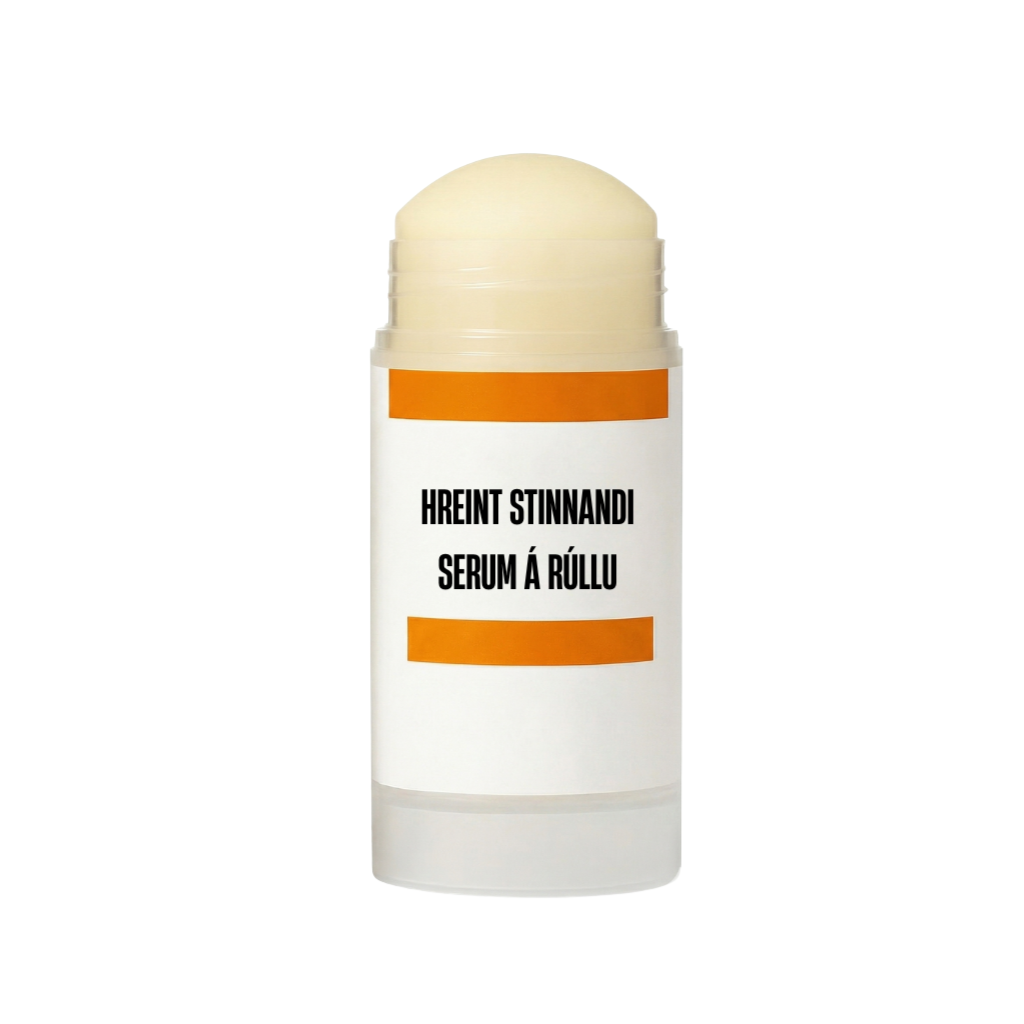 Hreint stinnandi serum á rúllu, húðvörur fyrir sléttari og frísklegri húð.