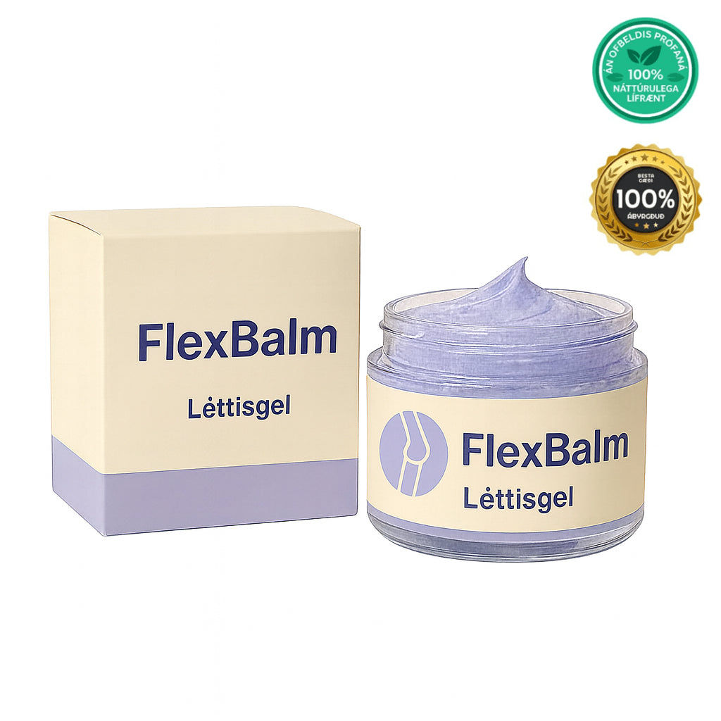 Arcticpure Léttisgel Flexbalm in a jar with packaging, soothing and cooling skin care product.