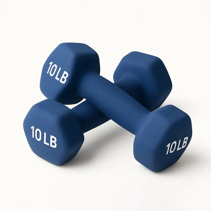 Arcticpure PowerWeights, pair of 10 lb dumbbells with a durable, slip-resistant neoprene coating.