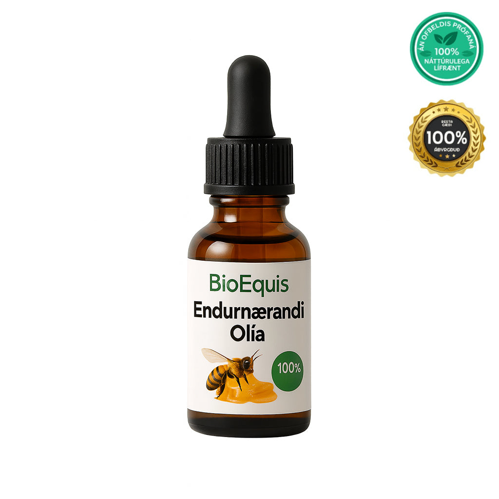 Endurnærandi Olía from BioEquis, a natural formula for clean and well-maintained skin care.