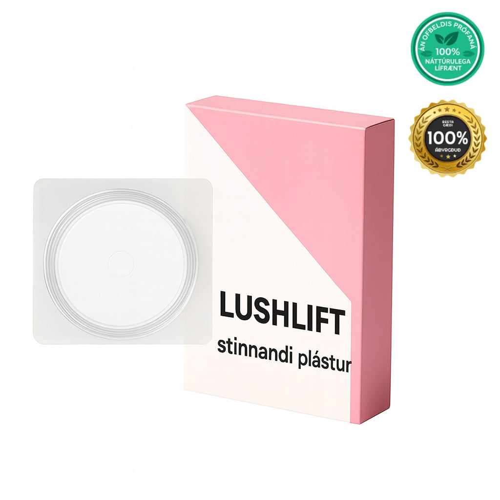 Arcticpure stinnandi plástur packaging with a circular patch, promoting skin elasticity and moisture.