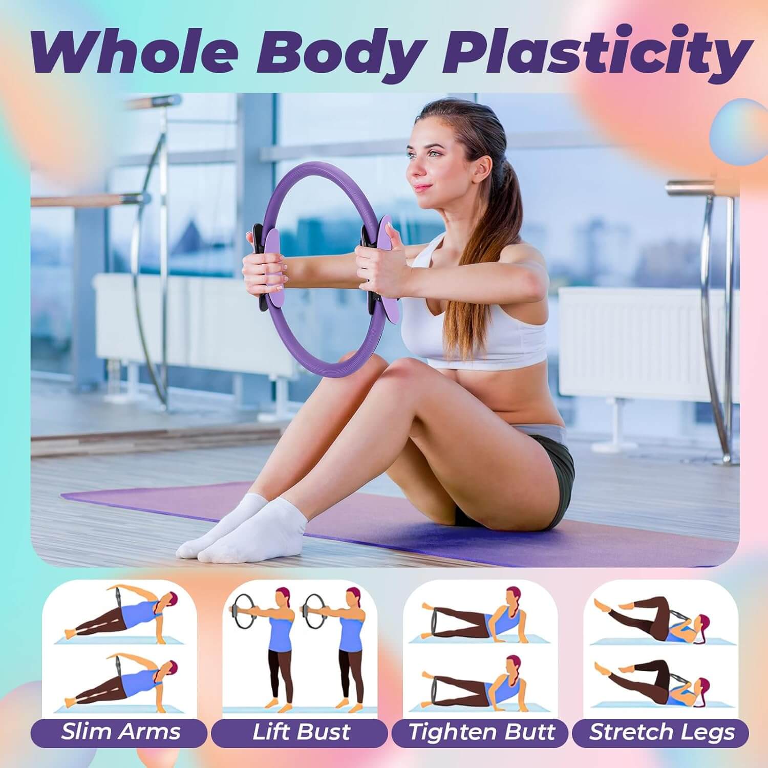 Arcticpure FlexCore Þolstöng Pilates-æfingastöng fyrir styrktar-, jafnvægis- og liðleikaþjálfun.